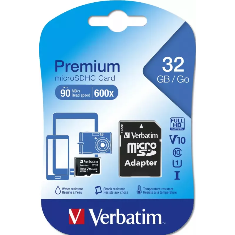 Flash pamäť Verbatim Premium 32 GB MicroSDHC Class 10 44083