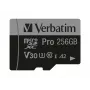 Verbatim Pro U3 256GB Micro SDXC karta, 256 GB, MicroSDXC, Class 10, UHS-I, 100 MB/s, 90 MB/s