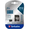 Verbatim Pro U3 512GB Micro SDXC karta, 512 GB, MicroSDXC, Class 10, UHS-I, 100 MB/s, 90 MB/s