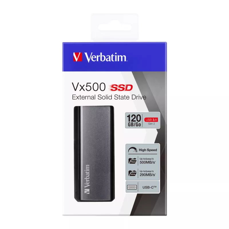 Verbatim Vx500 externé SSD USB 3.1 Gen 2 120GB