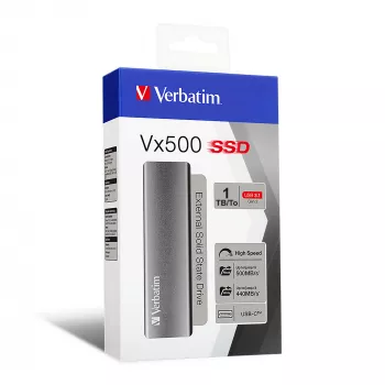 Verbatim Vx500 1 TB USB Type-C 3.2 Gen 2 (3.1 Gen 2) strieborná