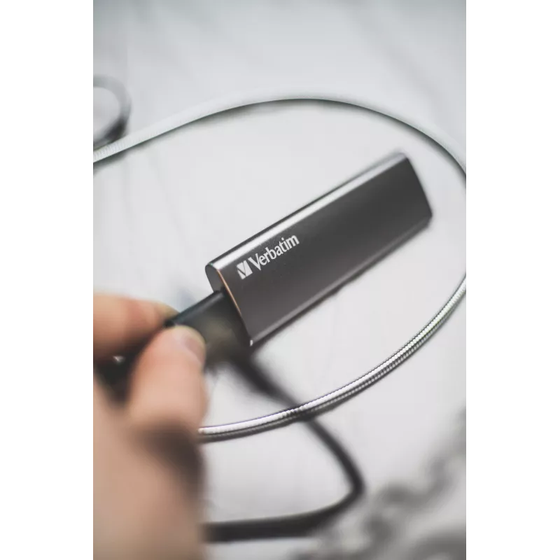 Verbatim Vx500 1 TB USB Type-C 3.2 Gen 2 (3.1 Gen 2) strieborná