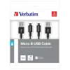 Verbatim 48874 USB kábel USB 3.2 Gen 1 (3.1 Gen 1) 1 m Micro-USB A na USB A čierny