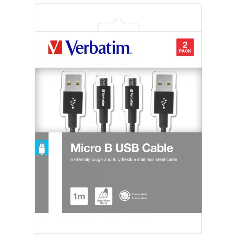 Verbatim 48874 USB kábel USB 3.2 Gen 1 (3.1 Gen 1) 1 m Micro-USB A na USB A čierny