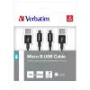 Verbatim 48875 USB kábel USB 3.2 Gen 1 (3.1 Gen 1) 1 m Micro-USB A USB A čierny