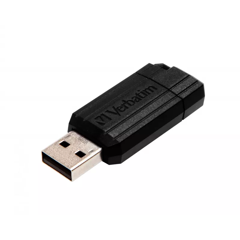 Verbatim PinStripe - USB disk 64 GB - čierny, 64 GB, USB Type-A, 2.0, 10 MB/s, Slide, čierny