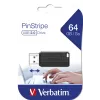Verbatim PinStripe - USB disk 64 GB - čierny, 64 GB, USB Type-A, 2.0, 10 MB/s, Slide, čierny