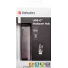 Verbatim 49141 dokovacia stanica/port replikátor pre notebook USB 3.2 Gen 1 (3.1 Gen 1) Type-C čierna, strieborná