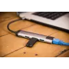Verbatim 49141 dokovacia stanica/port replikátor pre notebook USB 3.2 Gen 1 (3.1 Gen 1) Type-C čierna, strieborná