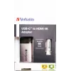 Verbatim 49143 video kábel adaptér 0,1 m USB Type-C HDMI čierny, strieborný
