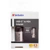 Verbatim 49145 video kábel adaptér 0,01 m USB Type-C VGA (D-Sub) čierny, strieborný