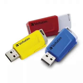 Verbatim Store 'n' Click - USB 2.0 disk 3.2 GEN1 - 3x16 GB - červená/modrá/žltá