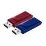 Verbatim Slider – USB disk – 2x32 GB – modrý/červený, 32 GB, USB Type-A, 2.0, Slide, 8 g, modrý, červený