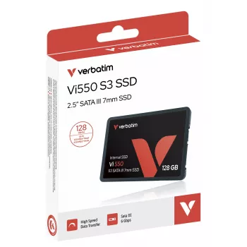 Verbatim Vi550 S3 SSD 128GB, 128 GB, 2,5 palca, 520 MB/s, 6 Gbit/s