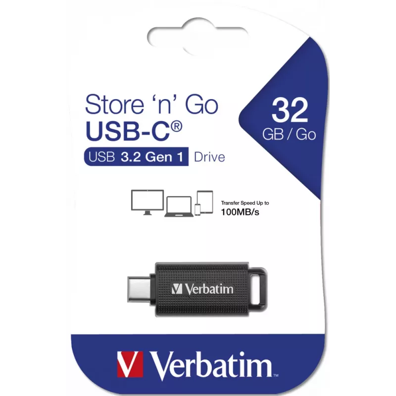 Verbatim Store 'n' Go USB flash disk 128 GB USB Type-C 3.2 Gen 1 (3.1 Gen 1) čierna