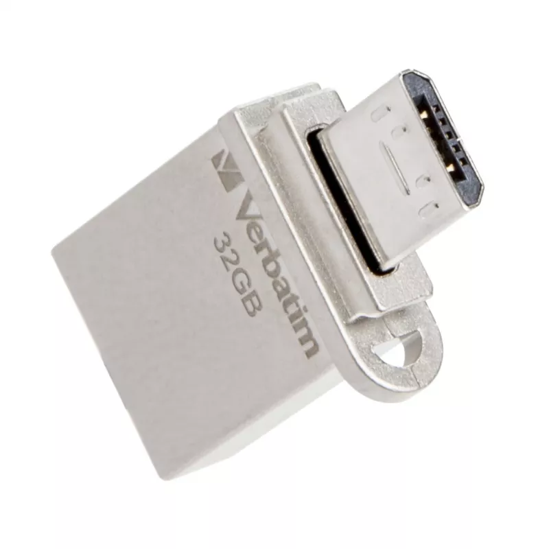 Verbatim Store 'n' Go OTG Micro USB kľúč 32 GB USB Type-A / Micro-USB 3.2 Gen 1 (3.1 Gen 1) strieborná