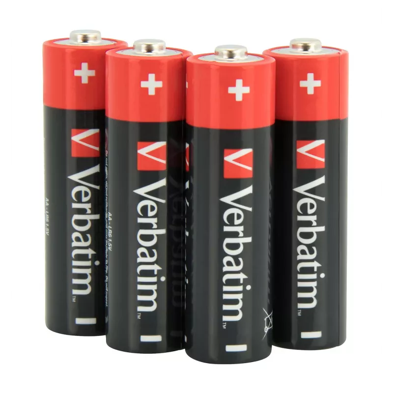 Verbatim AA alkalické batérie, jednorazová batéria, AA, alkalická, 1,5 V, 10 ks, čierna, červená