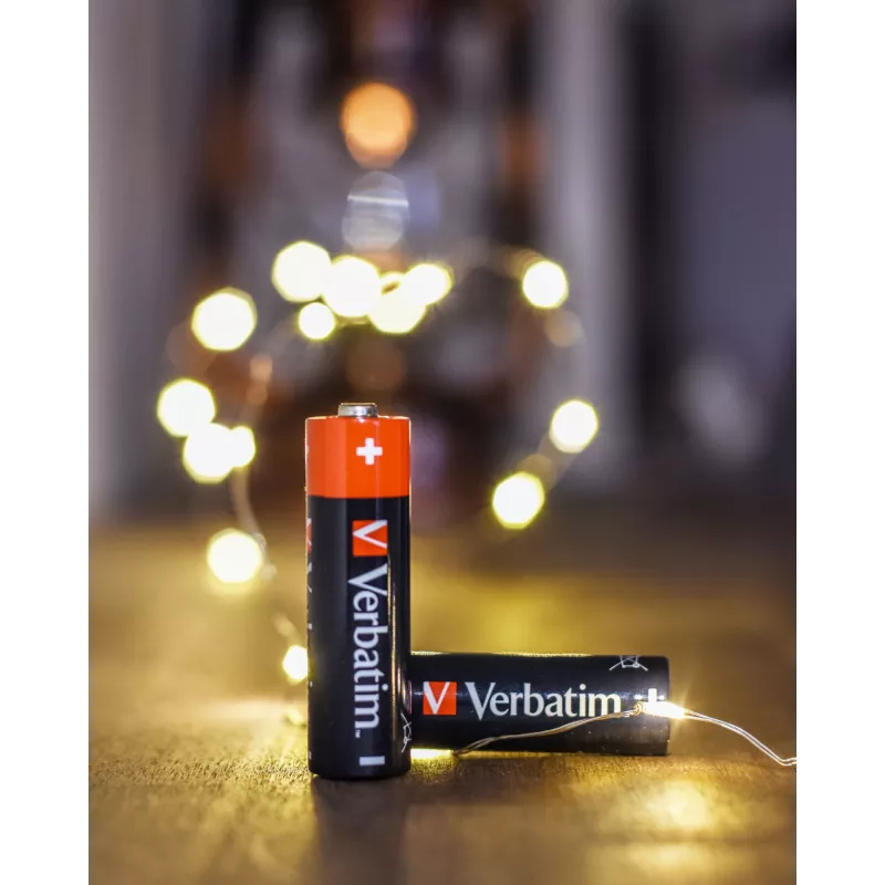 Verbatim AA alkalické batérie, jednorazová batéria, AA, alkalická, 1,5 V, 10 ks, čierna, červená