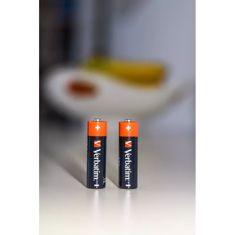 Verbatim AA alkalické batérie, jednorazová batéria, AA, alkalická, 1,5 V, 10 ks, čierna, červená