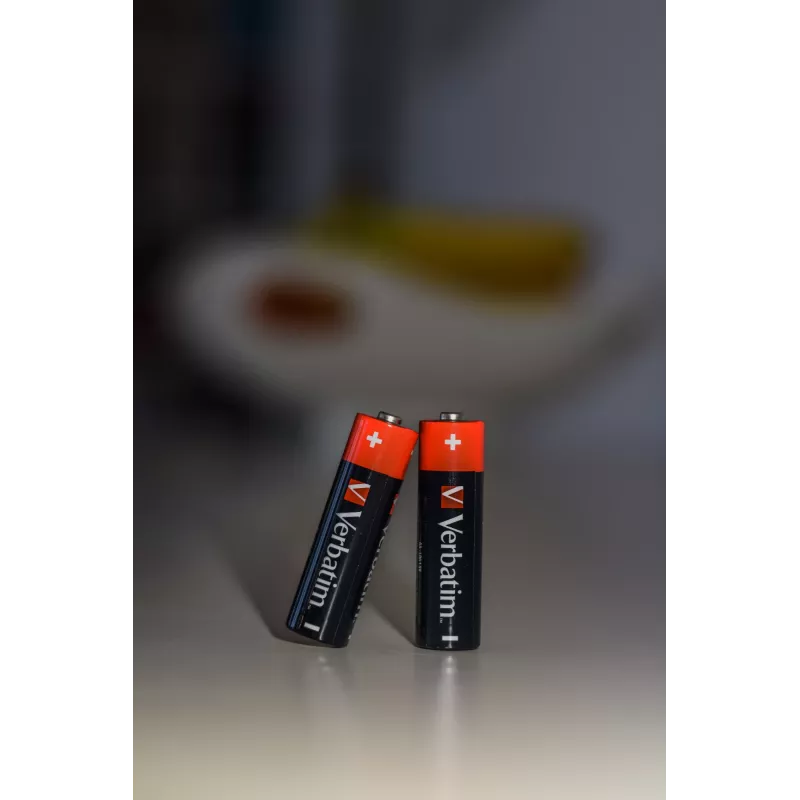 Verbatim AA alkalické batérie, jednorazová batéria, AA, alkalická, 1,5 V, 10 ks, čierna, červená