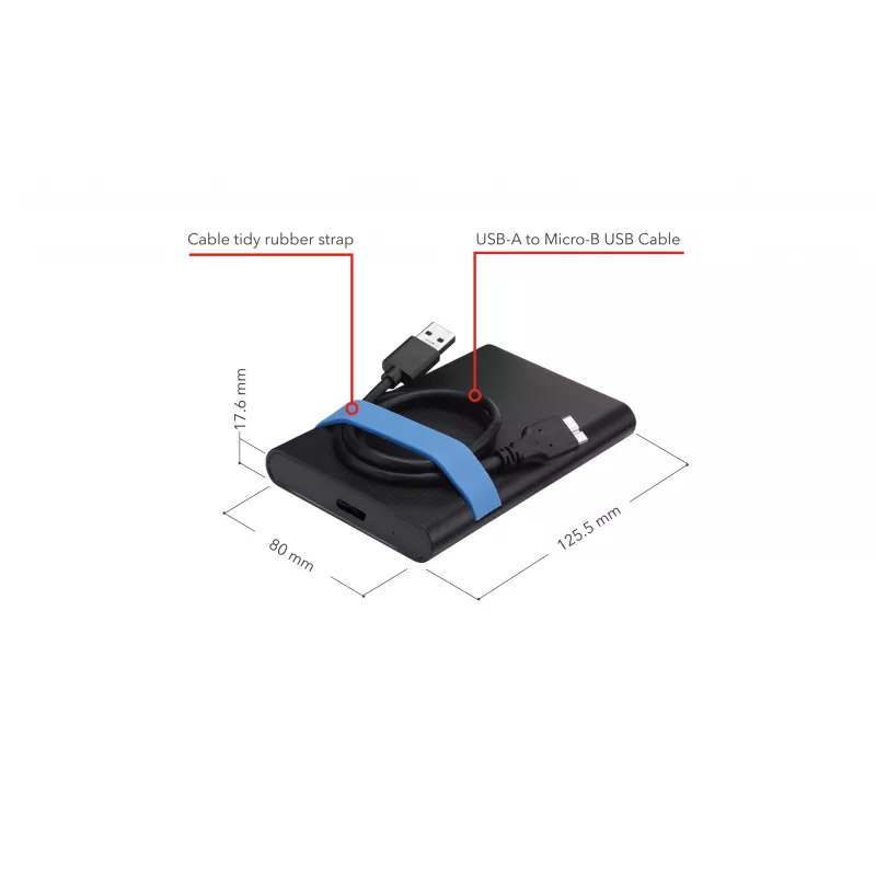 Verbatim Store'N'Go sada puzdra HDD/SSD puzdro čierna, modrá 2,5 palca
