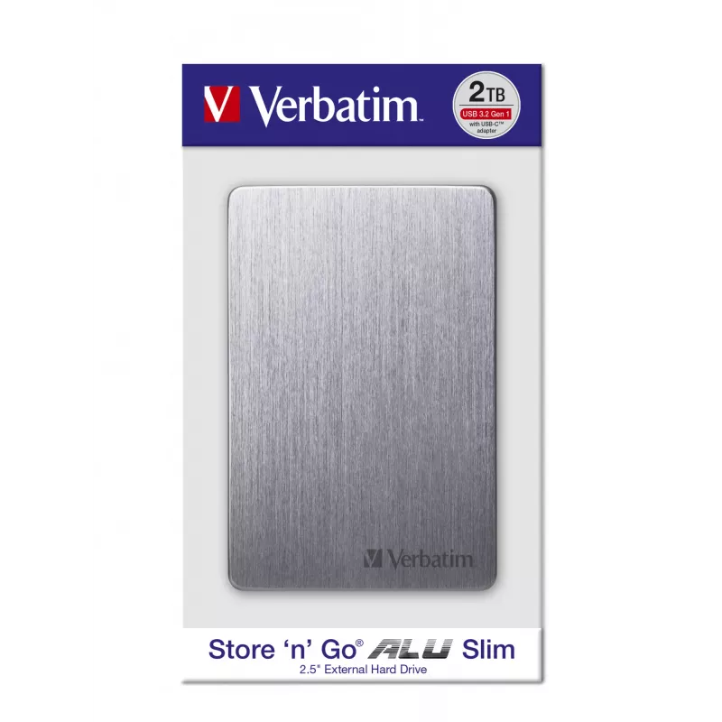 Verbatim Store 'n' Go ALU tenký prenosný pevný disk 1TB Space Grey
