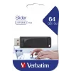 Verbatim Slider – USB kľúč 64 GB – čierny, 64 GB, USB Type-A, 2.0, 10 MB/s, posuvný, čierny