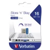 Verbatim Store 'n' Stay NANO – USB 3.0 kľúč 16 GB – modrá, 16 GB, USB Type-A, 2.0, krytka, 3 g, modrá