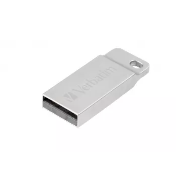 Verbatim Metal Executive – USB kľúč 64 GB – strieborný, 64 GB, USB Type-A, 2.0, bez krytky, 3,6 g, strieborný