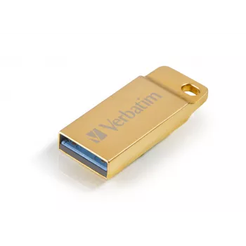 Verbatim Metal Executive – USB 3.0 kľúč 64 GB – zlatá, 64 GB, USB Type-A, 3.2 Gen 1 (3.1 Gen 1), bez krytky, 3,6 g, zlatá