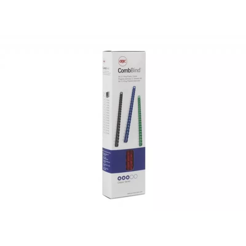 GBC CombBind viazacie hrebene 6 mm A4 21R, biela, 25 listov, polyvinylchlorid (PVC), A4, 6 mm, 78 mm