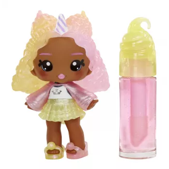 MGA Entertainment Yummiland Lip Gloss bábika séria 2 - Cotton Candy (Nia Candy Fluff)