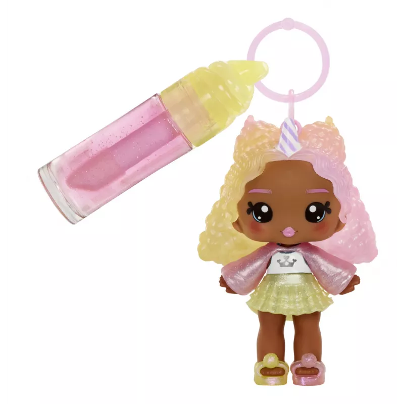 MGA Entertainment Yummiland Lip Gloss bábika séria 2 - Cotton Candy (Nia Candy Fluff)