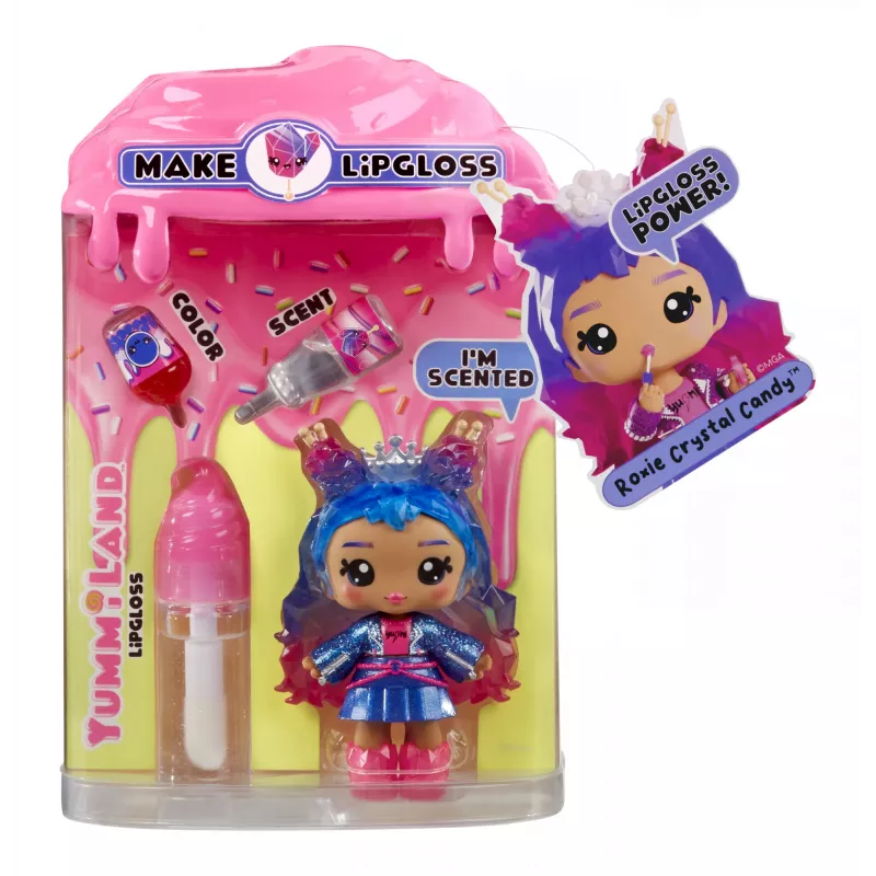 MGA Entertainment Yummiland Lip Gloss bábika séria 2 - Rock Candy (Roxie Crystal Candy)