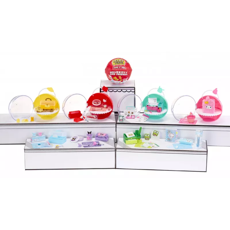 Miniverse Make It Mini Hello Kitty and Friends séria 3, 8 rokov, Hello Kitty, viacfarebná, plast, živica