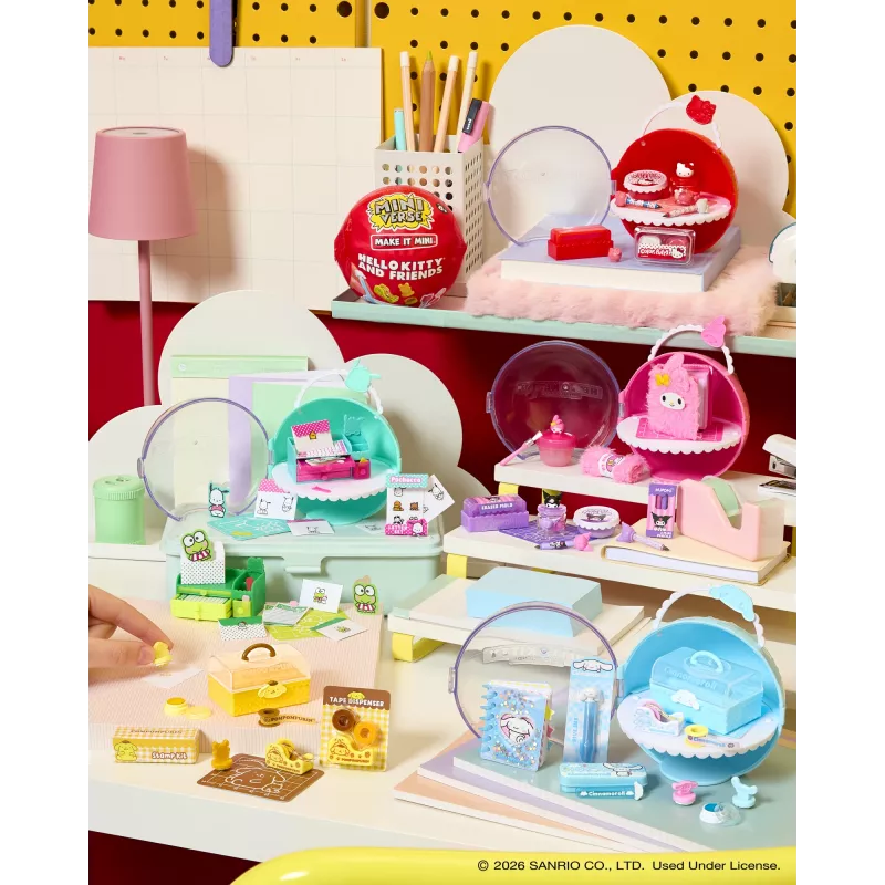 Miniverse Make It Mini Hello Kitty and Friends séria 3, 8 rokov, Hello Kitty, viacfarebná, plast, živica