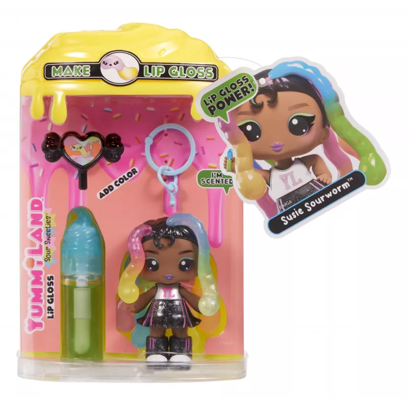 MGA Entertainment Yummiland Lip Gloss bábika Sour Sweeties - Sasha Sourworms
