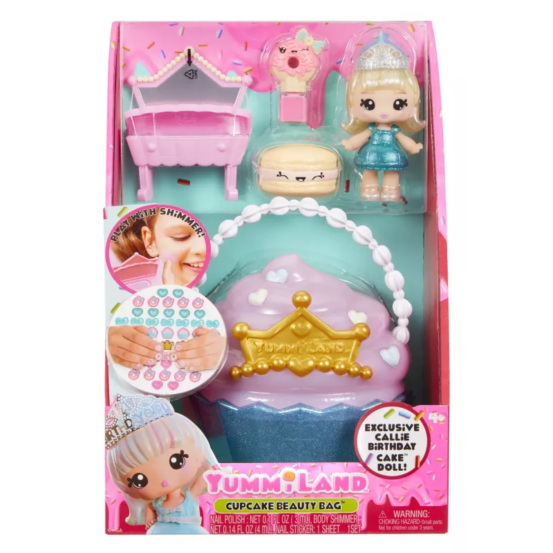 MGA Entertainment Yummiland Beauty Bag sada + Lip Gloss bábika - Cupcake Beauty Bag