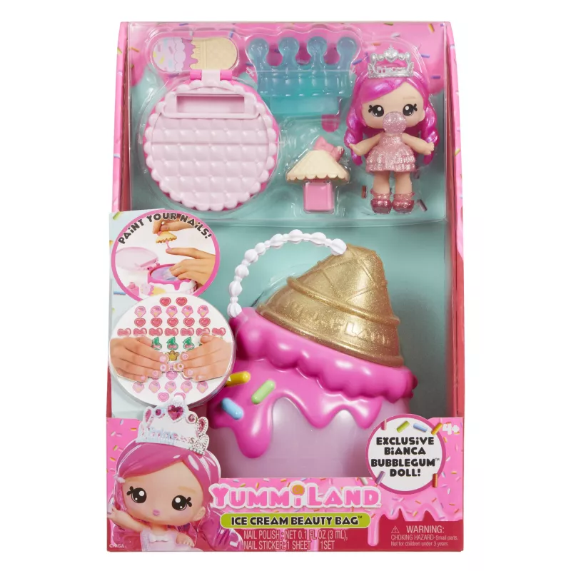 MGA Entertainment Yummiland Beauty Bag sada + Lip Gloss bábika - Ice Cream Beauty Bag