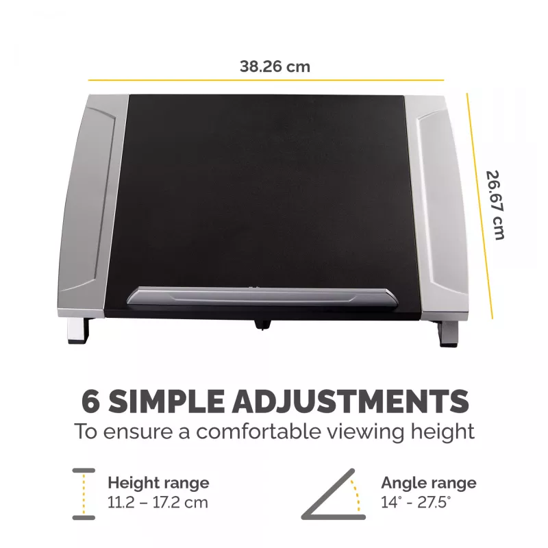 Fellowes Office Suites podstavec na notebook, čierny, 43,2 cm (17 palcov), 5 kg, 140 - 190 mm, 382 mm, 290 mm