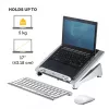 Fellowes podstavec na notebook na stôl – Office Suites Plus nastaviteľný podstavec na notebook pre domov a kanceláriu – podstavec na notebook s 5 nastaveniami výšky – max. veľkosť obrazovky 17 palcov, max. hmotnosť 5 kg – čierny/strieborný