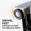 Fellowes podstavec na notebook na stôl – Office Suites Plus nastaviteľný podstavec na notebook pre domov a kanceláriu – podstavec na notebook s 5 nastaveniami výšky – max. veľkosť obrazovky 17 palcov, max. hmotnosť 5 kg – čierny/strieborný