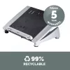 Fellowes podstavec na notebook na stôl – Office Suites Plus nastaviteľný podstavec na notebook pre domov a kanceláriu – podstavec na notebook s 5 nastaveniami výšky – max. veľkosť obrazovky 17 palcov, max. hmotnosť 5 kg – čierny/strieborný