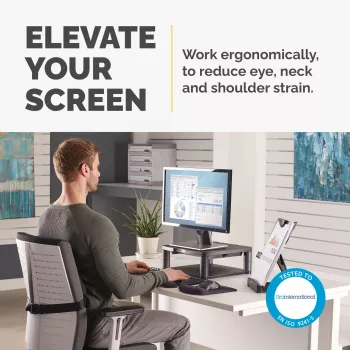 Fellowes Premium Monitor Riser grafit, voľne stojaci, 36 kg, 53,3 cm (21 palcov), nastavenie výšky, grafit