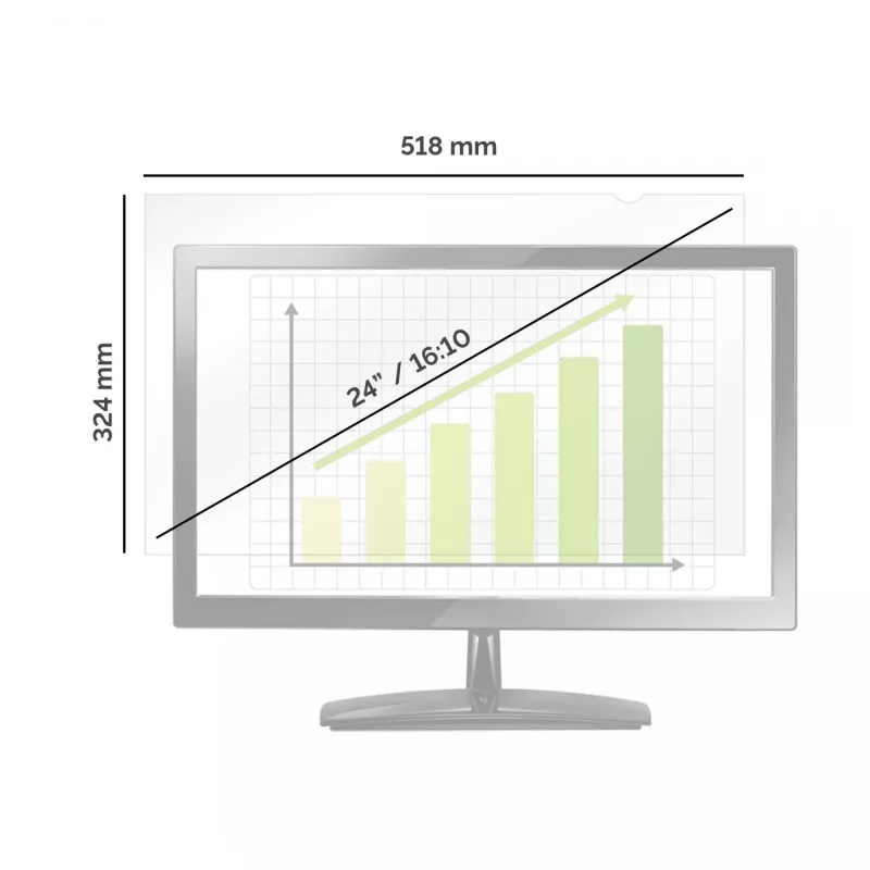 Fellowes PrivaScreen 61 cm (24 palcov) monitor bezrámový filter proti videniu