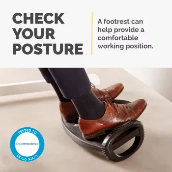 Fellowes podnožka pod stôl – Smart Suites podnožka, ergonomická – podnožka do kancelárie a domácnosti – čierna
