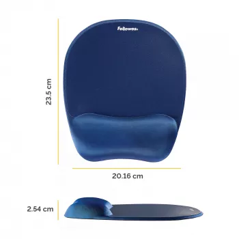 Fellowes Memory Foam podložka pod myš/opora zápästia zafírová
