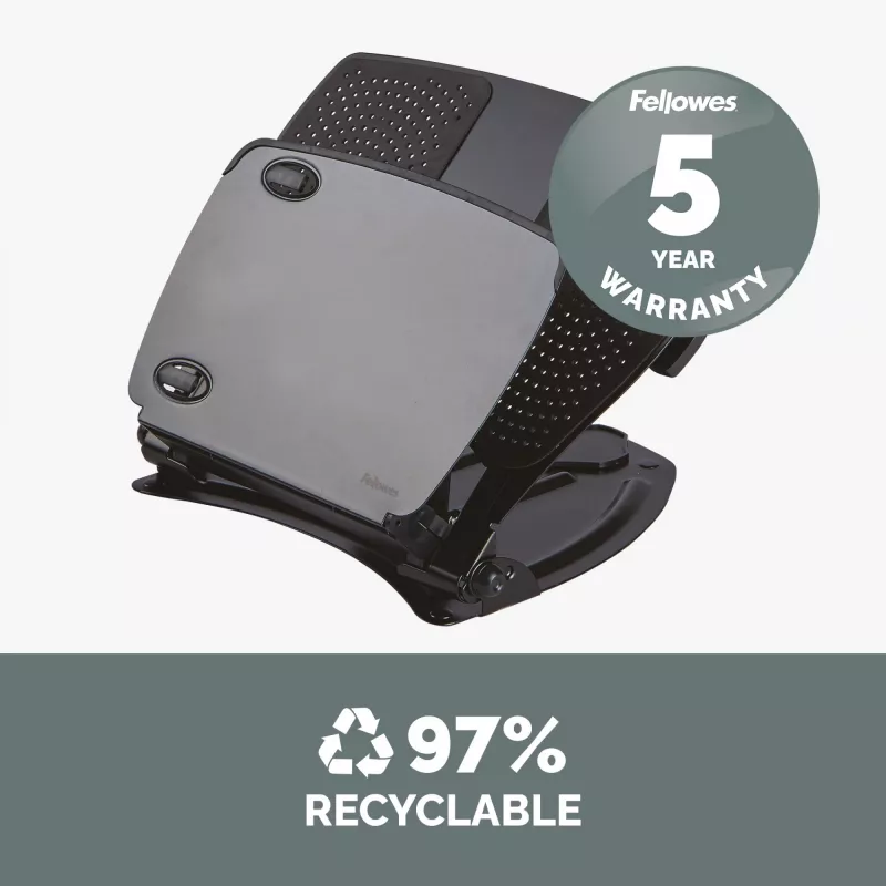 Fellowes Professional Series pracovná stanica pre notebook, čierna, kov, 85 - 245 mm, 400 mm, 58 mm, 341 mm