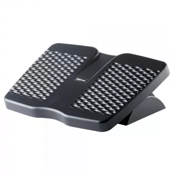 Fellowes podnožka pod stôl – Refresh podnožka ergonomická podnožka s 2 nastaveniami výšky a masážnym povrchom – podnožka do kancelárie a domácnosti – čierna