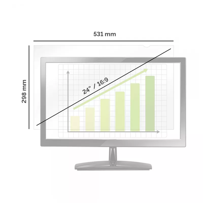 Fellowes PrivaScreen 61 cm (24 palcov) monitor bezrámový filter proti videniu